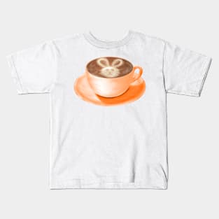 Easter Cappuccino Art Bunny Kids T-Shirt